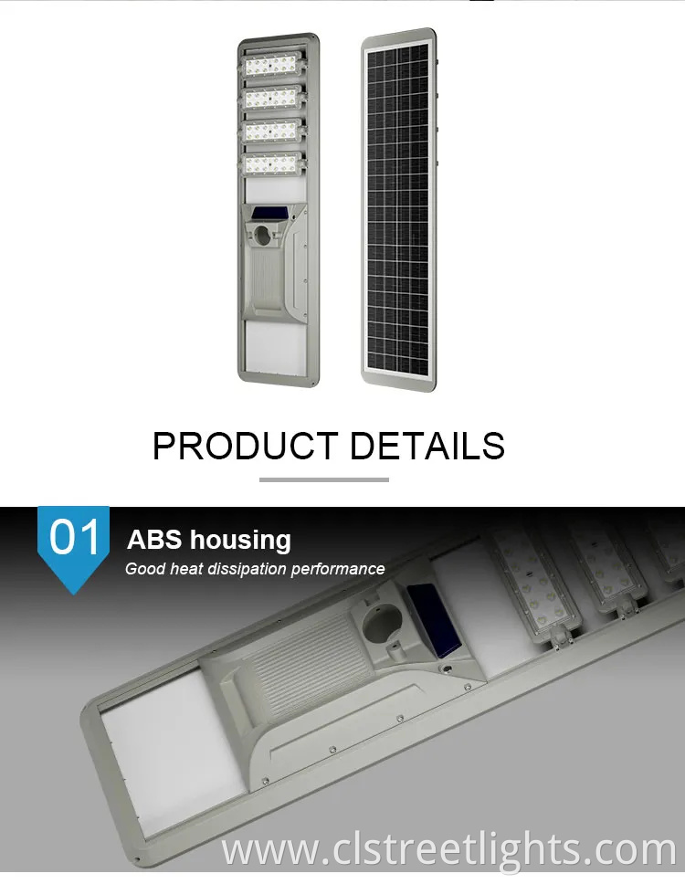 All in One Outdoor Products Road Flood Lighting Energy Saving Lamp Panel Rechargeable Battery Garden Wall Waterproof IP65 LED Solar Street Light